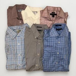 Lot 6 Lands End and… Shirts Mens Button Long Sleeve Casual Career Dress L/XL